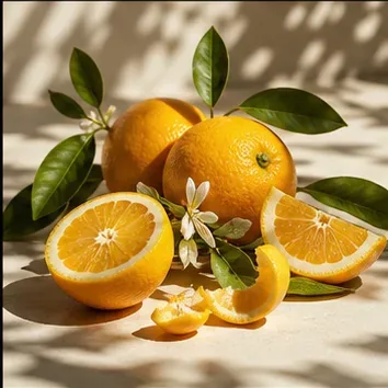 Illustrative photoreal citrus still-life task example