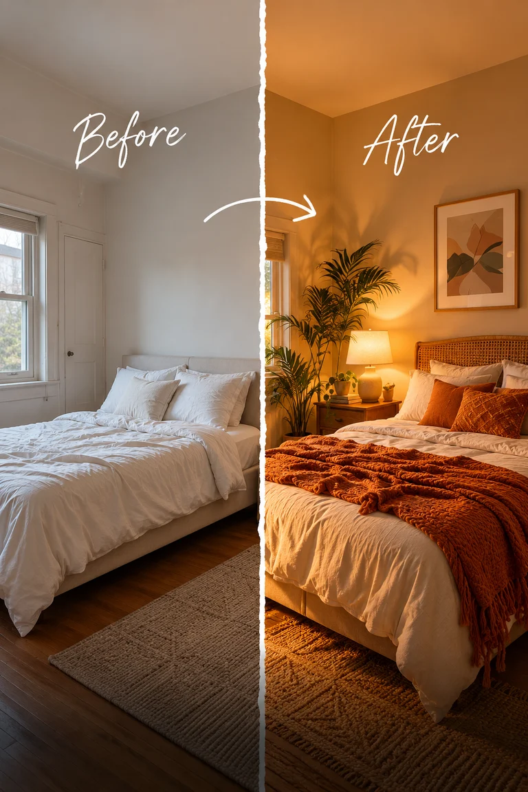 Before and after template artwork