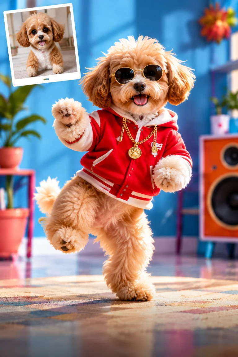 Pet dance template artwork finished output