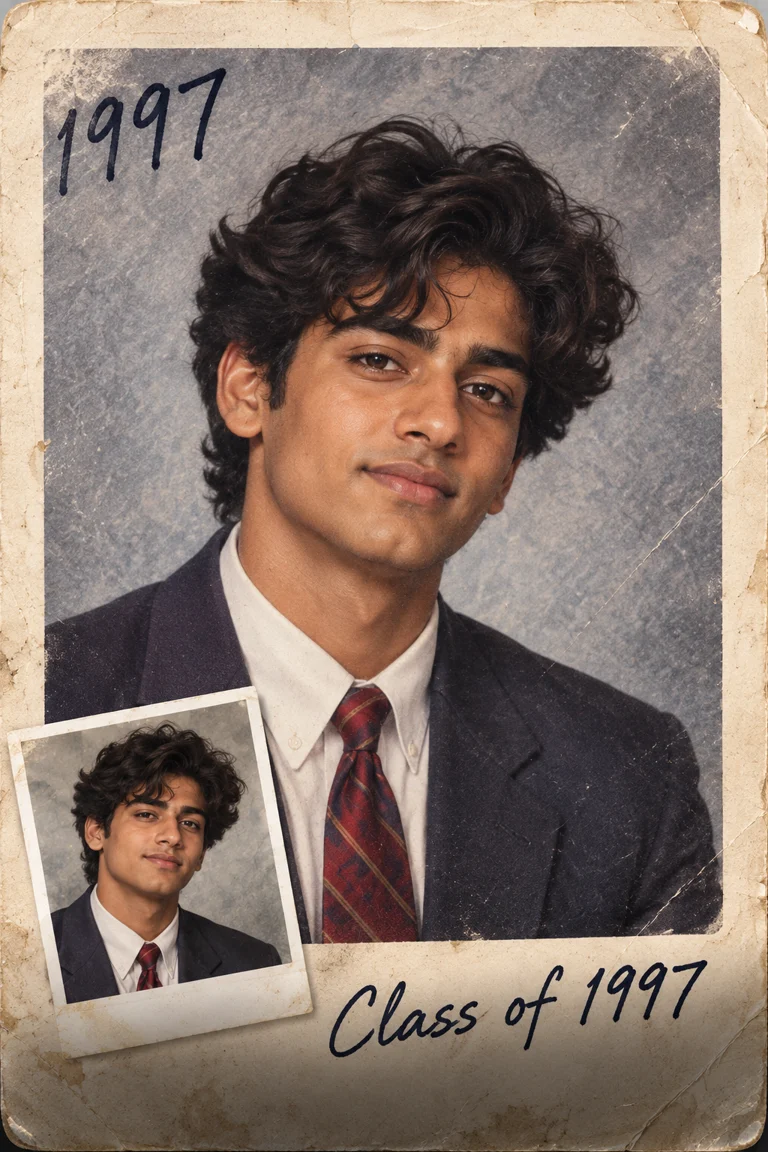 Yearbook portrait template artwork